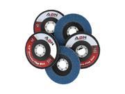 ABN 4.5? 40 Grit Zirconia Alumina Flat Flap Disc Grinding Sanding Wheels 5 Pack