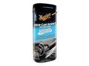 Meguiar s G4200 New Car Scent Protectant Wipes 25 Wipes 2 Pack
