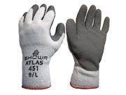 Showa Atlas 451 Gray Thermal Work Gloves Medium 12 Pack