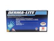 SAS Safety 6607 10 Box Case Derma Lite Powdered Nitrilel Gloves Medium