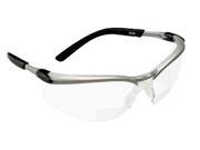 3M 11375 2.0 Diopter Silver Black Frame Clear Lens 10 Pack