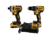 DeWALT DCK283D2 MAX XR Lithium Ion Brushless Drill Driver and Impact Combo Kit