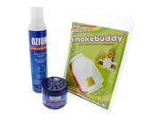 Smokebuddy White Personal Air Purifier w Ozium 8oz Aersol and Ozium 4.5oz Gel