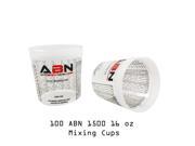 ABN 1500 16 oz. Mixing Cups Plastic Pint Disposable Paint Cup 100 Pack