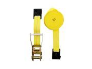 ABN Ratchet Tie Down Strap with Flat Hooks 2 x 27 Feet Industrial Strength