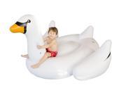 Get Out!™ Jumbo 75 Inch Inflatable Swan Ride on Inflatable Pool Float