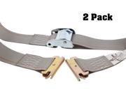 ABN E Track Straps 2? Inches x 16’ Feet with Cam Buckles 2 Pack