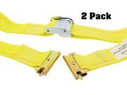 ABN E Track Straps 2? Inches x 12’ Feet with Cam Buckles 2 Pack