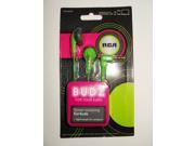 RCA BUDZ HP57GRDR Noise isolating Earbuds Green