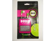 RCA BUDZ HP60GRDR Noise isolating Earbuds Green