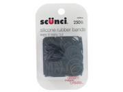 Scunci 250 Count Black Style Hair Rubber Bands 1619803A048 Pack of 3