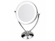 Ovente MLT45C 1x 10x Dimmable Dual Sided Lighted Round Mirror