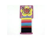 Bulk Buys BE067 36 Colored Elastic Hair Bands on an Insert Covered Pack of 36