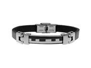 Doma Jewellery MAS02593 Stainless Steel Leather Bracelet