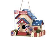 Zingz Thingz 57070917 God Bless America Birdhouse with Patriotic Charm