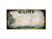 Smart Blonde LP 8136 Maine State Background Rusty Novelty Metal License Plate