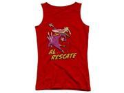 Trevco Cow And Chicken Al Rescate Juniors Tank Top Red Large