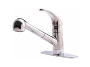 Ultra Faucets UF12000 Chrome Finish Single Handle Kitchen Faucet Pullout Spray