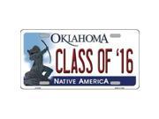 Smart Blonde LP 6235 Class of 16 Oklahoma Novelty Metal License Plate