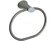 Ultra Faucets UFA41013 Brushed Nickel Contemporary Towel Ring