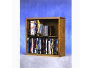 Wood Shed 215 18 Combo Solid Oak 2 Row Dowel CD DVD Cabinet Tower