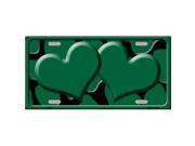 Smart Blonde LP-2445 Green Black Giraffe Print With Green Centered Hearts Novelty License Plate Smart Blonde LP-2445 Green Black Giraffe Print With Green Centered Hearts Novelty License Plate