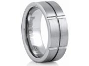 Doma Jewellery SSTCR0378 Tungsten Carbide Ring 8 mm. Wide Size 8