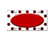 Smart Blonde LP 6994 Red White Dots Oval Oil Rubbed Metal Novelty License Plate