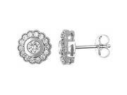 Doma Jewellery DJS02114 Sterling Silver Rhodium Plated Earring with CZ