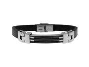 Doma Jewellery MAS02562 Stainless Steel Leather Bracelet