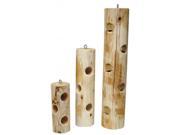 Stovall Products SP13F Stovall 16 in. White Cedar Suet Post Log Feeder For Suet Plugs