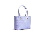 Bravo Handbags B50 7316PUR Natasha Purple Micro Print Tote