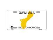 Smart Blonde Guam Novelty State Background Customizable Vanity Metal License Plate Tag Sign