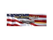 ClearVue Graphics Window Graphic 20x65 US Flag 1 with Jet PAT 007 20 65