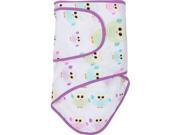 Miracle Blanket 15342 Owls With Purple Trim Baby Swaddle Blanket
