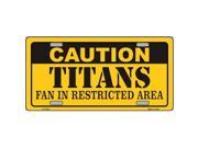 Smart Blonde LP 2523 Caution Titans Metal Novelty License Plate