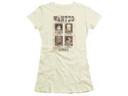 Trevco Dc Wanted Poster Short Sleeve Junior Sheer Tee Cream Large