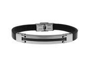 Doma Jewellery MAS02594 Stainless Steel Leather Bracelet
