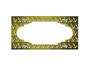 Smart Blonde LP 7276 Yellow White Anchor Scallop Print Oil Rubbed Metal Novelty License Plate