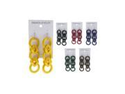 Bulk Buys Colored Dangle Earrings Case of 60