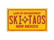 Smart Blonde MP 002 Ski Taos New Mexico Yellow Metal Novelty Motorcycle License Plate