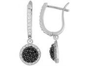 Doma Jewellery DJS01966 Sterling Silver Rhodium Plated Earring with CZ 30mm Height