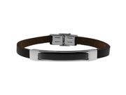 Doma Jewellery MAS02586 Stainless Steel Leather Bracelet
