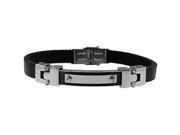 Doma Jewellery MAS02561 Stainless Steel Leather Bracelet