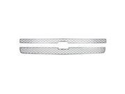 Bully Chrome Grille for a 07 09 CHEVY SILVERADO 2pcs OVERLAY STYLE CLIP ON ONLY Grille Insert GI 40