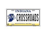 Smart Blonde LP 6369 Crossroads Indiana Novelty Metal License Plate