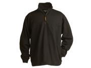Berne Apparel SP250BKR560 3X Large Regular Original Fleece Quarter Zip Sweatshirt Black