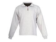 Berne Apparel SP250GYT400 Medium Tall Original Fleece Quarter Zip Sweatshirt Grey