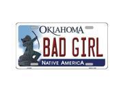 Smart Blonde LP 6228 Bad Girl Oklahoma Novelty Metal License Plate