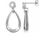 Doma Jewellery DJS02097 Sterling Silver Rhodium Plated Earring with CZ